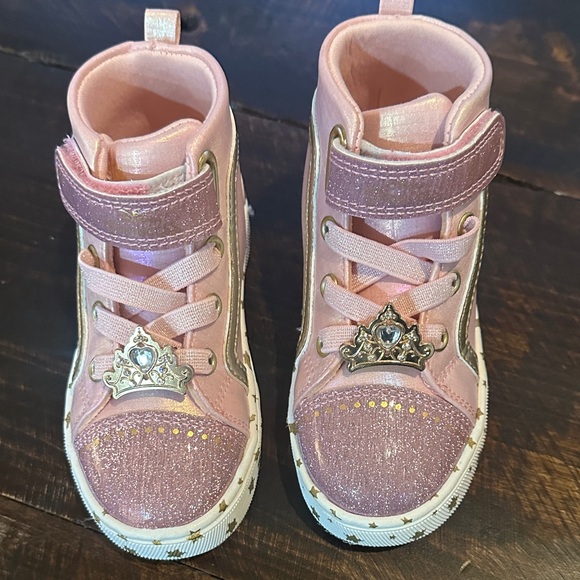 NWOT - Toddler Disney Pink Glitter Princess Sneakers - Picture 2 of 7